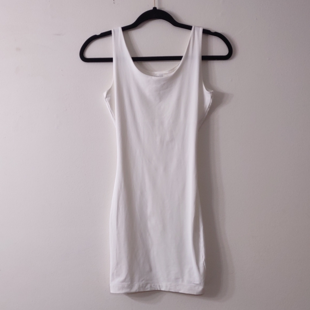 Assets by Spanx White Mini Dress Shape wear, Size Small
